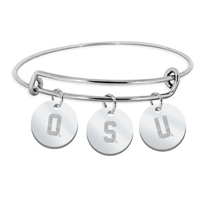 Ohio State University Expandable Bracelet with Three Charms