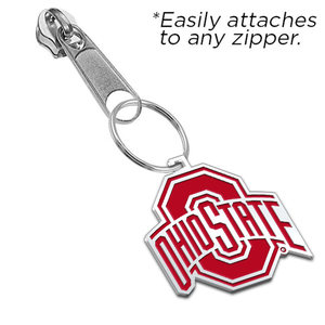 Ohio State University Logo Color Enamel Zipper Pull