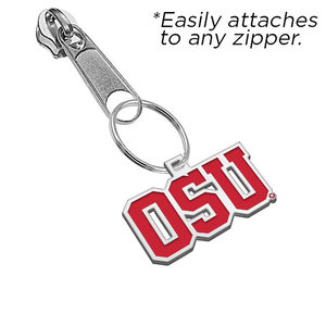 OSU Color Enamel Zipper Pull