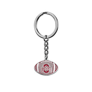 Ohio State University Color Enamel Football Logo Keychain