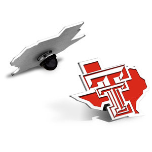 Texas Tech Color Enamel Outline Logo Pin