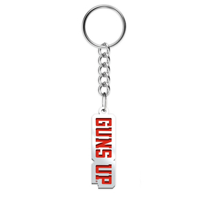 Texas Tech Color Enamel Guns Up Block Keychain