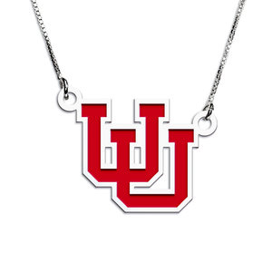 University of Utah Color Enamel Intertwined U Necklace