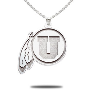 University of Utah Feathered U Necklace