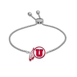 University of Utah Color Enamel Feathered U Bracelet