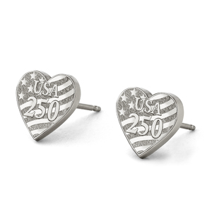 USA 250 Heart Earring