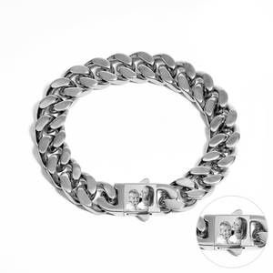 Men s Photo Engraved Cuban Bracelet