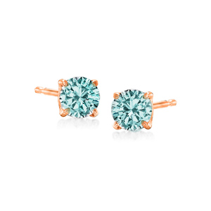 Pair of 5mm Aquamarine Stud Earrings