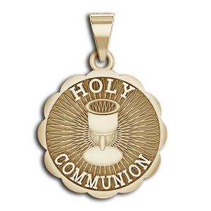 14k Yellow Gold First Holy Communion Disc