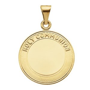 14K Gold  First Holy Communion Religious Medal