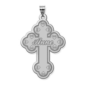 Personalized Cross with  Script Name  Etched