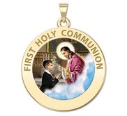 First Holy Communion Religious Medal  for a Boy   Color EXCLUSIVE 