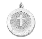 Sterling Silver Confirmation Religious Medal