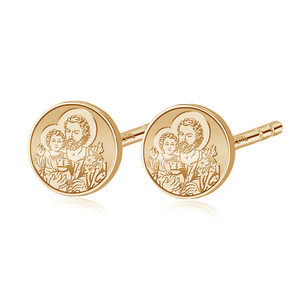 Pair of Saint Joseph Stud Earrings