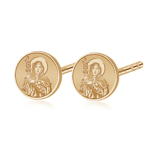 Pair of Saint Clare of Assisi Stud Earrings