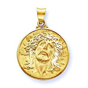 14K Yellow Gold  Ecce  Homo  Christ Head