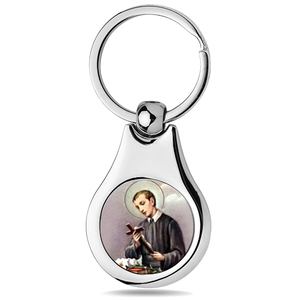 Stainless Steel Color Saint Gerard Keychain