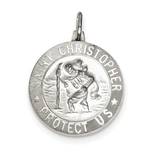 Sterling Silver St  Christopher Medal