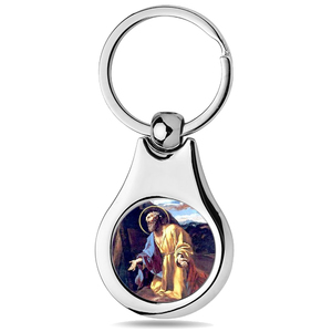 Stainless Steel Color Saint Andrew Keychain