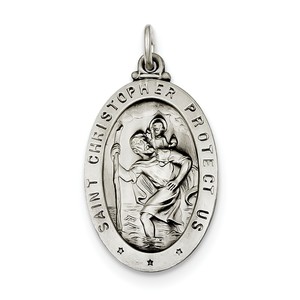 Sterling Silver St Christopher Medal