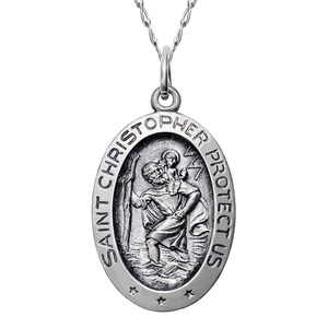 Saint Christopher Oval Religious Medal