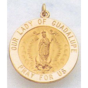 Gold Our Lady Of Guadalupe medal