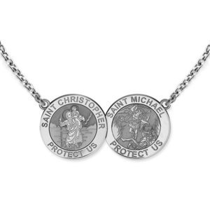 Saint Christopher   Saint Michael Double Saint Medal