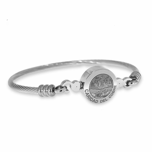 Stainless Steel Caridad Del Cobre Bangle Bracelet