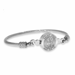 Stainless Steel Saint Paul Bangle Bracelet
