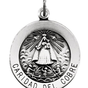 Caridad Del Cobre Round Religious Medal