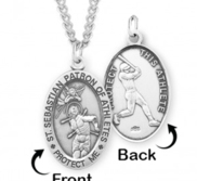 or Sterling Silver PicturesOnGold.com Saint Sebastian Religious Medal Color 10K And14K Yellow or White Gold or Sterling Silver PicturesOnGold.com Saint Sebastian Religious Medal Color 10K And14K Yellow or White Gold