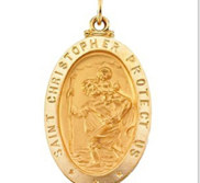 Saint Christopher Oval Medal