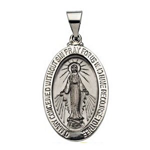 HOLLOW OVAL MIRACULOUS MEDAL