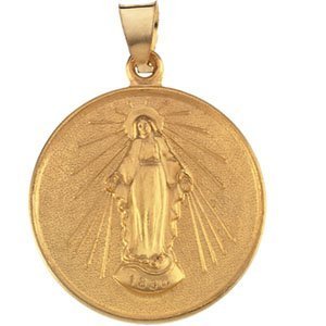 18k Yellow Gold Miraculous Medal