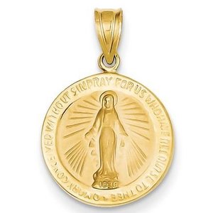 14K Yellow Gold Miraculous Medal