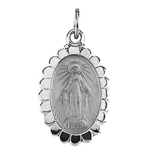 14k Gold Oval MIRACULOUS MEDAL