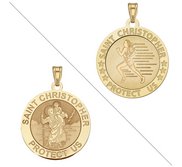Women s Track   Field   Saint Christopher Doubledside Sports Religious Medal  EXCLUSIVE 