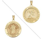 Wrestling   Saint Christopher Doubledside Sports Religious Medal  EXCLUSIVE 