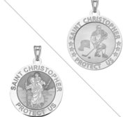 Ice Hockey   Saint Christopher Doubledside Sports Religious Medal  EXCLUSIVE 