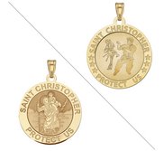 Martial Arts   Saint Christopher Doubledside Sports Religious Medal  EXCLUSIVE 