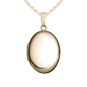 14k Gold Filled Small Oval Photo Locket