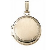 Solid 14K Yellow Gold Small Round Locket