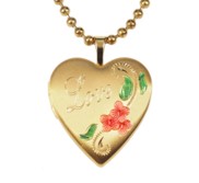 14K Gold Filled Love Heart Photo Locket
