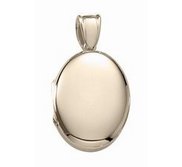 Solid 14k Premium Weight Yellow Gold Oval Picture Locket
