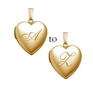 14K Gold Filled Initial Heart Photo Locket