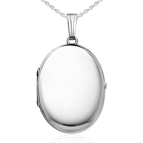 Sterling Silver Oval Four Photo Locket - LL-4001