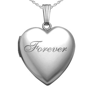 Sterling Silver Forever Heart Photo Locket