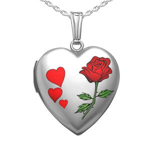 Sterling Silver Valentine Heart Photo Locket