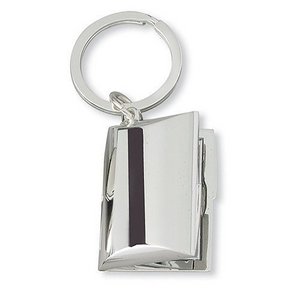 Silver Plated Rectangle Keychain Photo Locket
