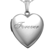 Sterling Silver Forever Heart Photo Locket